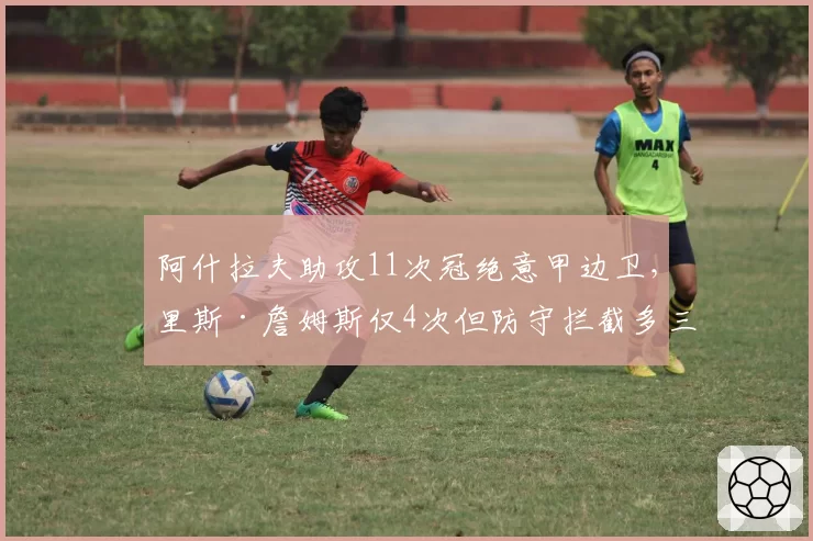 阿什拉夫助攻11次冠绝意甲边卫，里斯·詹姆斯仅4次但防守拦截多三倍